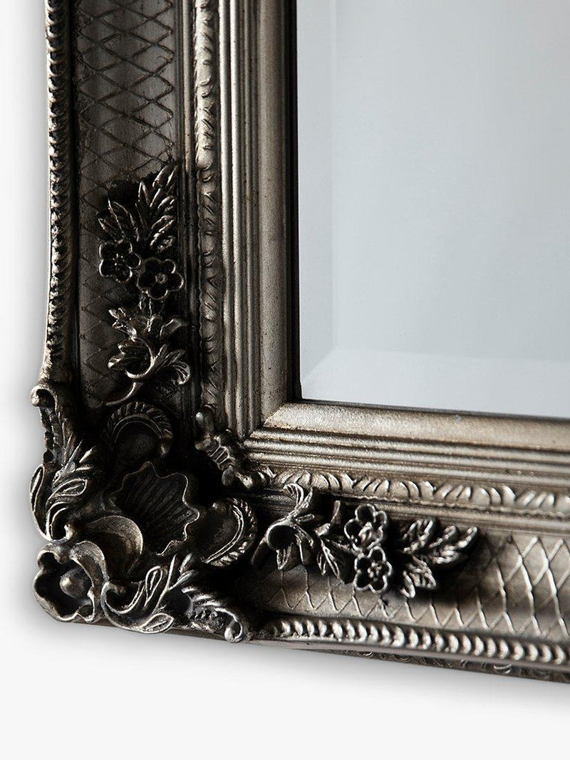 Gallery Direct Denver Baroque wall mirror silver 109.5x79cm, UK version