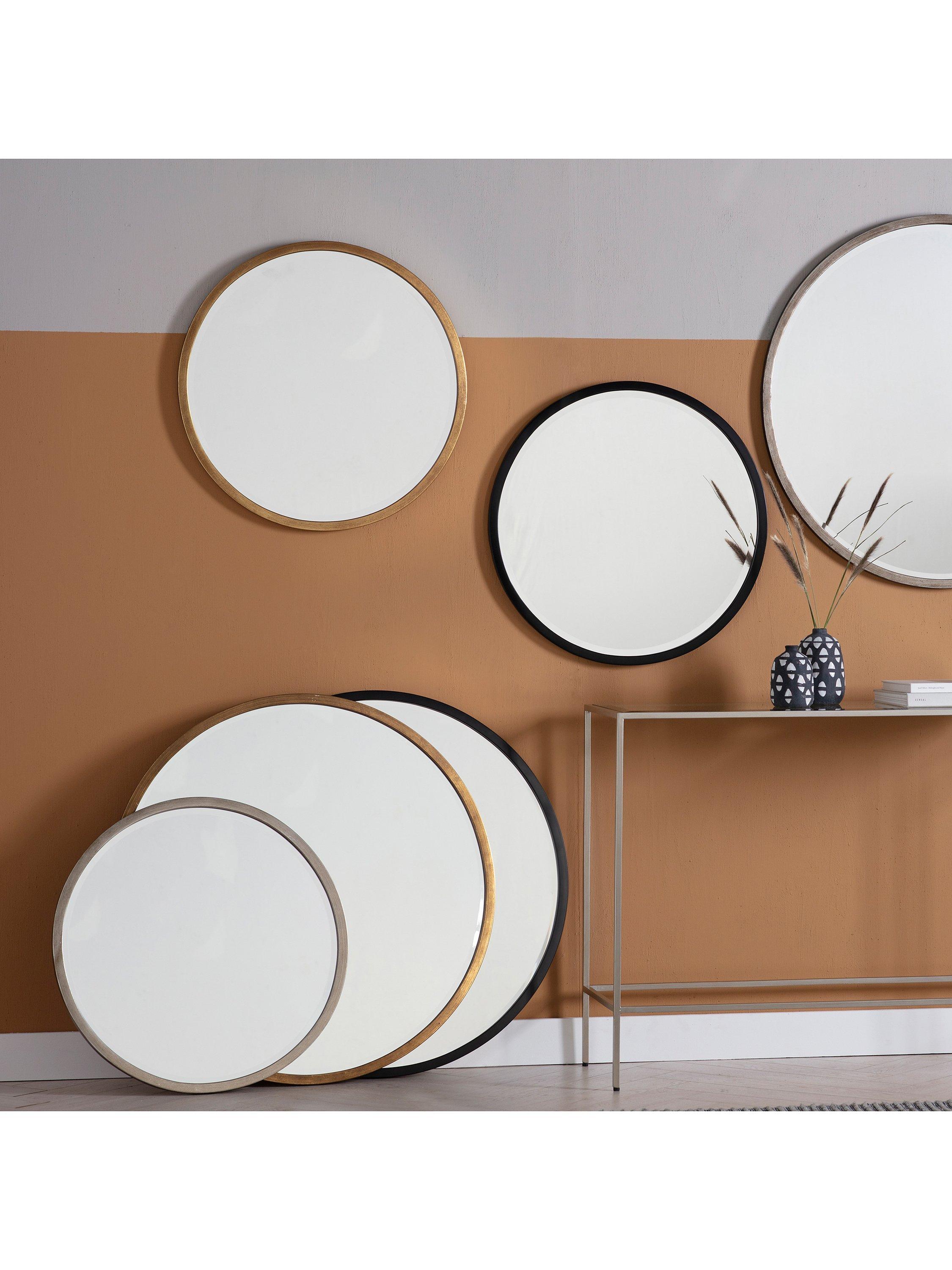 Gallery Direct Cade runder Wandspiegel 60cm Antik-Finish - Britisches Produkt