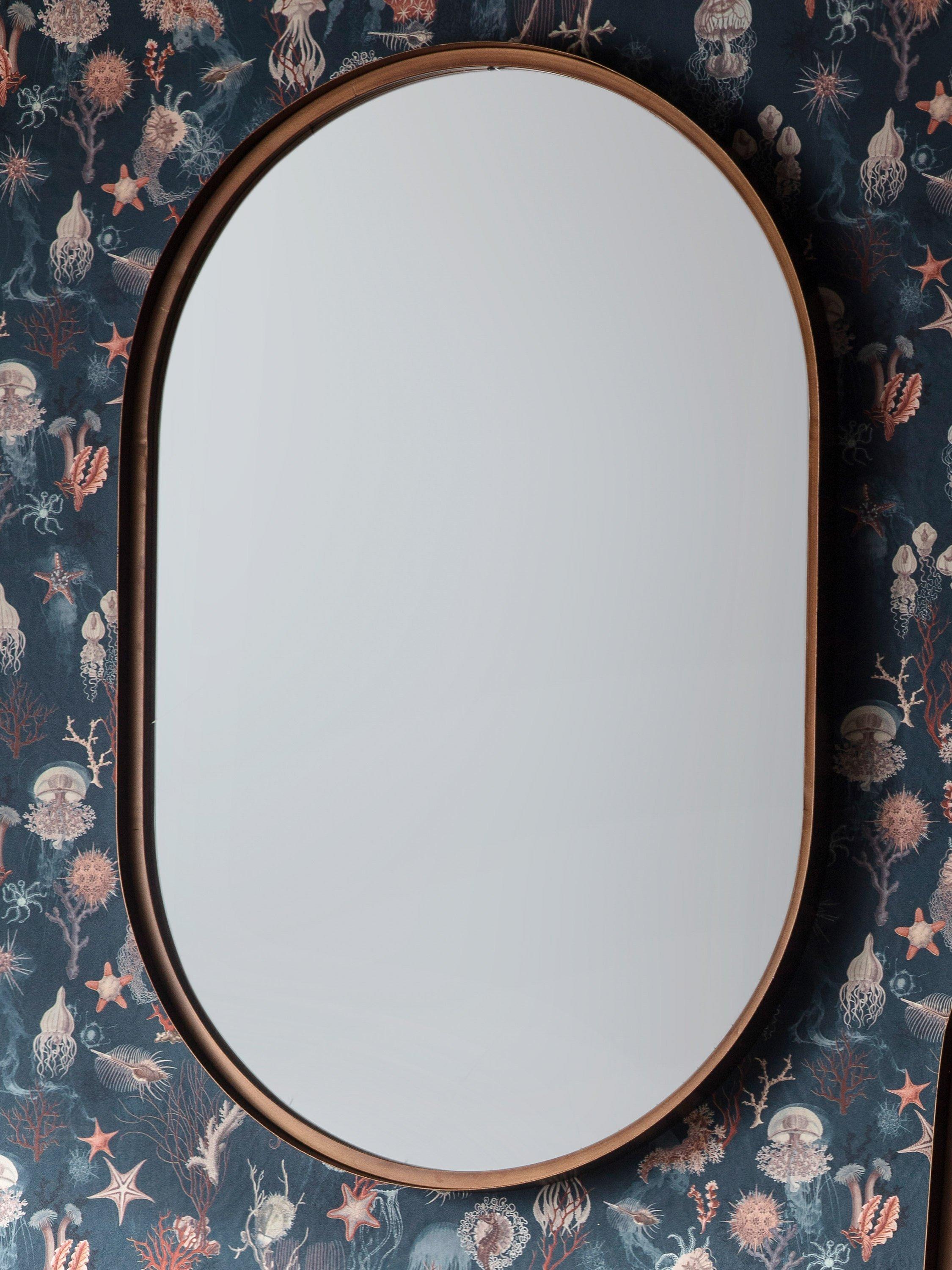 Gallery Direct ellipse bronze wall mirror 90x60cm - British product