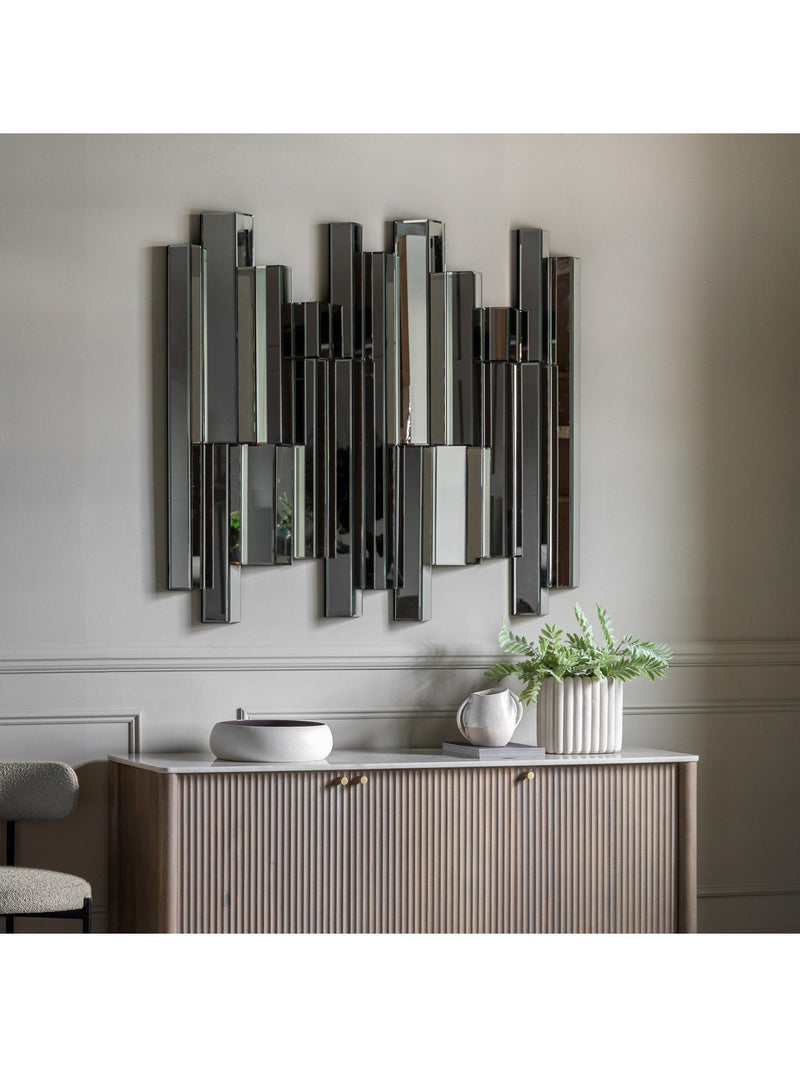 Gallery Direct Conway bevelled glass wall mirror 121.5x110cm, imported from the UK