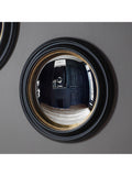 Gallery Direct convex wall mirror 50cm black gold frame, UK version