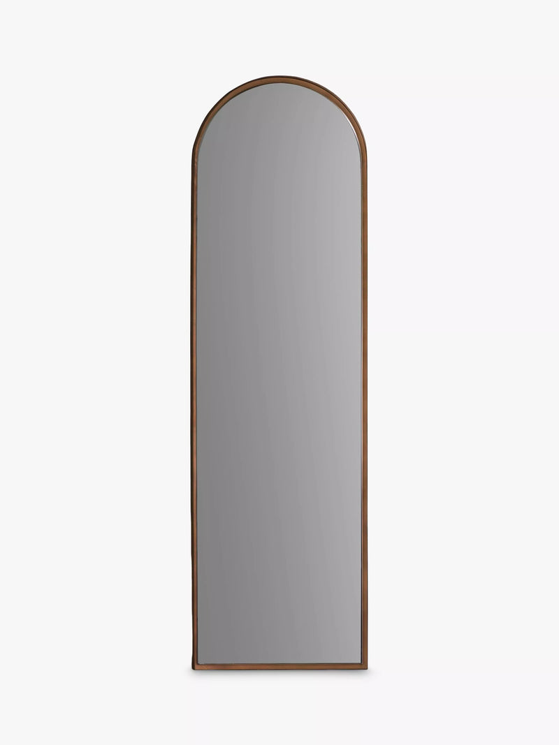 Gallery Direct Greystoke arched metal frame leaner mirror 170x50.5cm bronze, imported from the UK