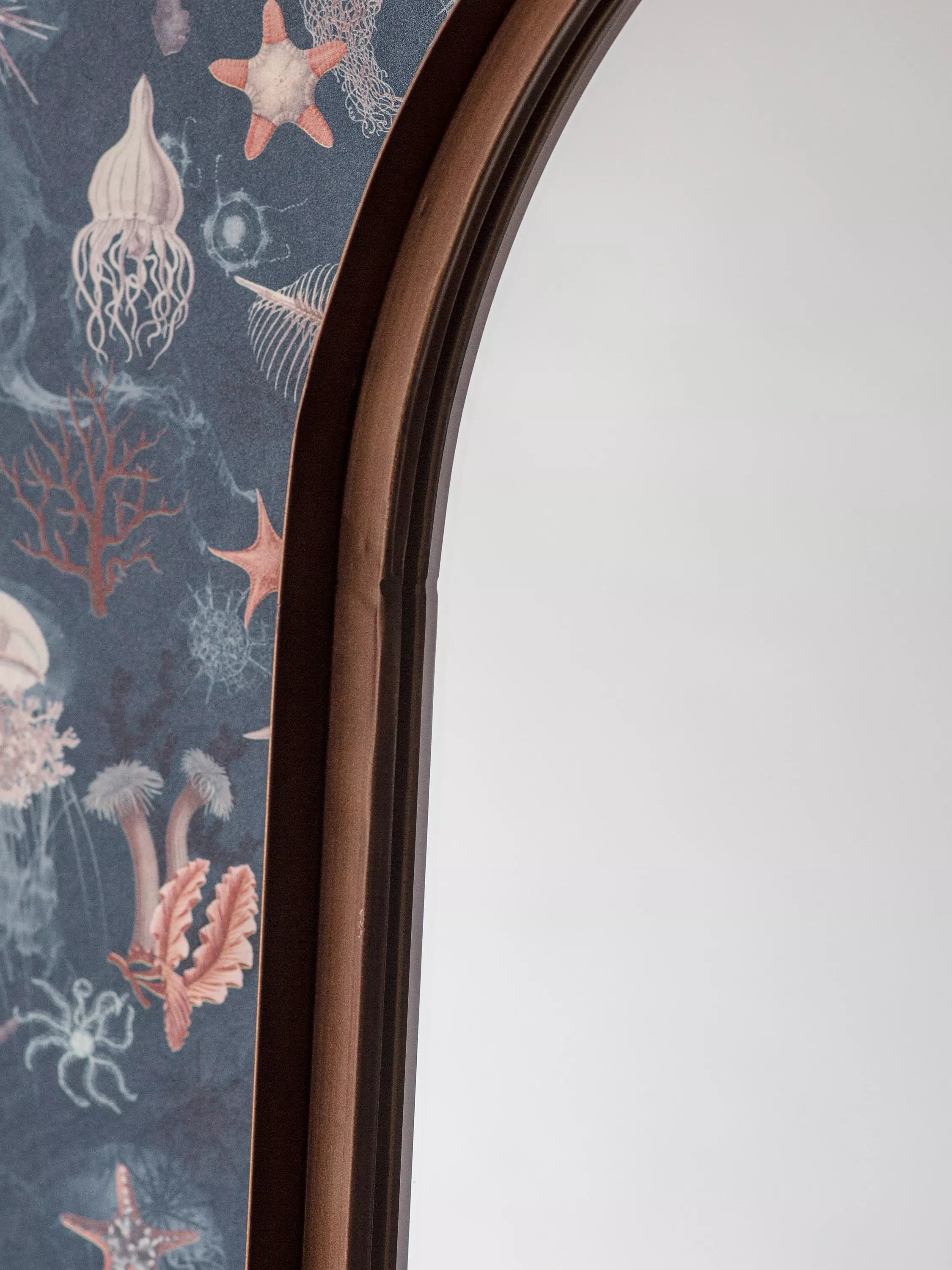 Gallery Direct Greystoke arched metal frame leaner mirror 170x50.5cm bronze, imported from the UK