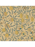 Morris & Co. Fruit Wallpaper Blue/Gold/Brown, imported from the UK
