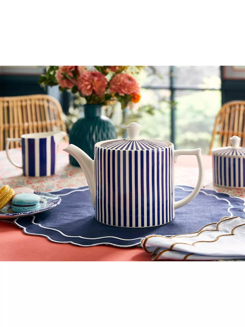 Spode teapot Steccato Narrow Stripe 1.1L, UK version