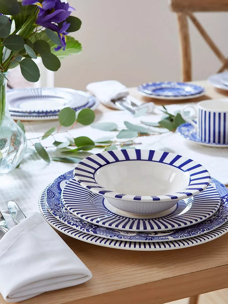 Spode Steccato bold stripe earthenware bowl set 19cm (British brand)