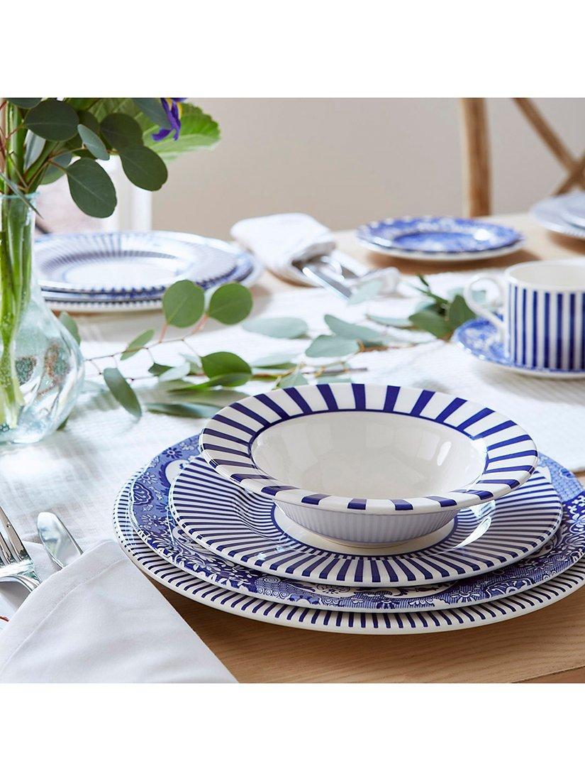 Spode Steccato bold stripe earthenware bowl set 19cm (British brand)