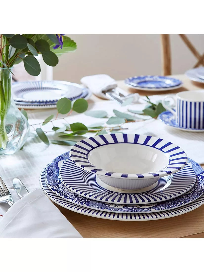 Spode Steccato bold stripe earthenware bowl set 19cm (British brand)