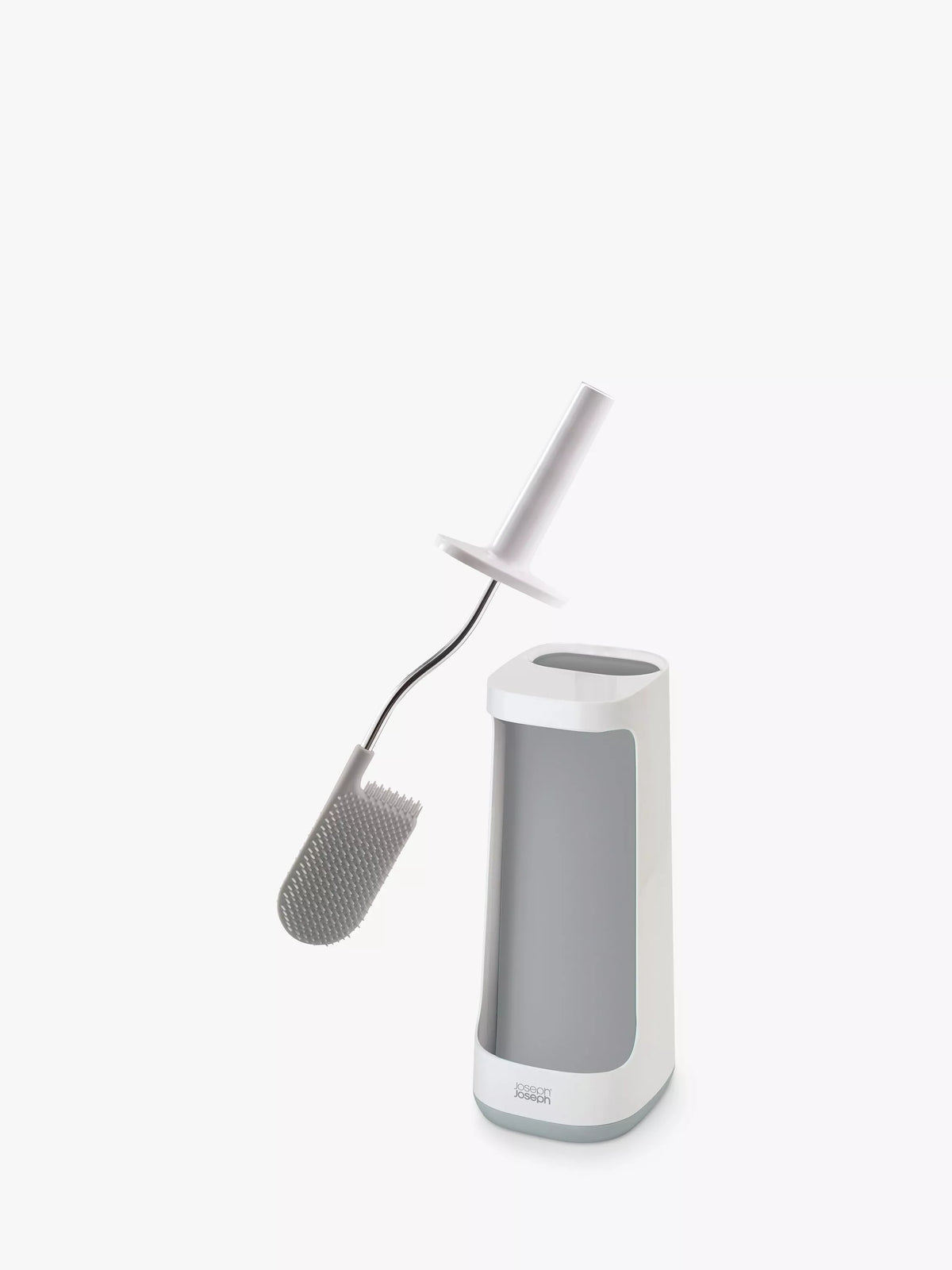 Joseph Joseph flexible toilet brush with storage caddy in grey, UK version