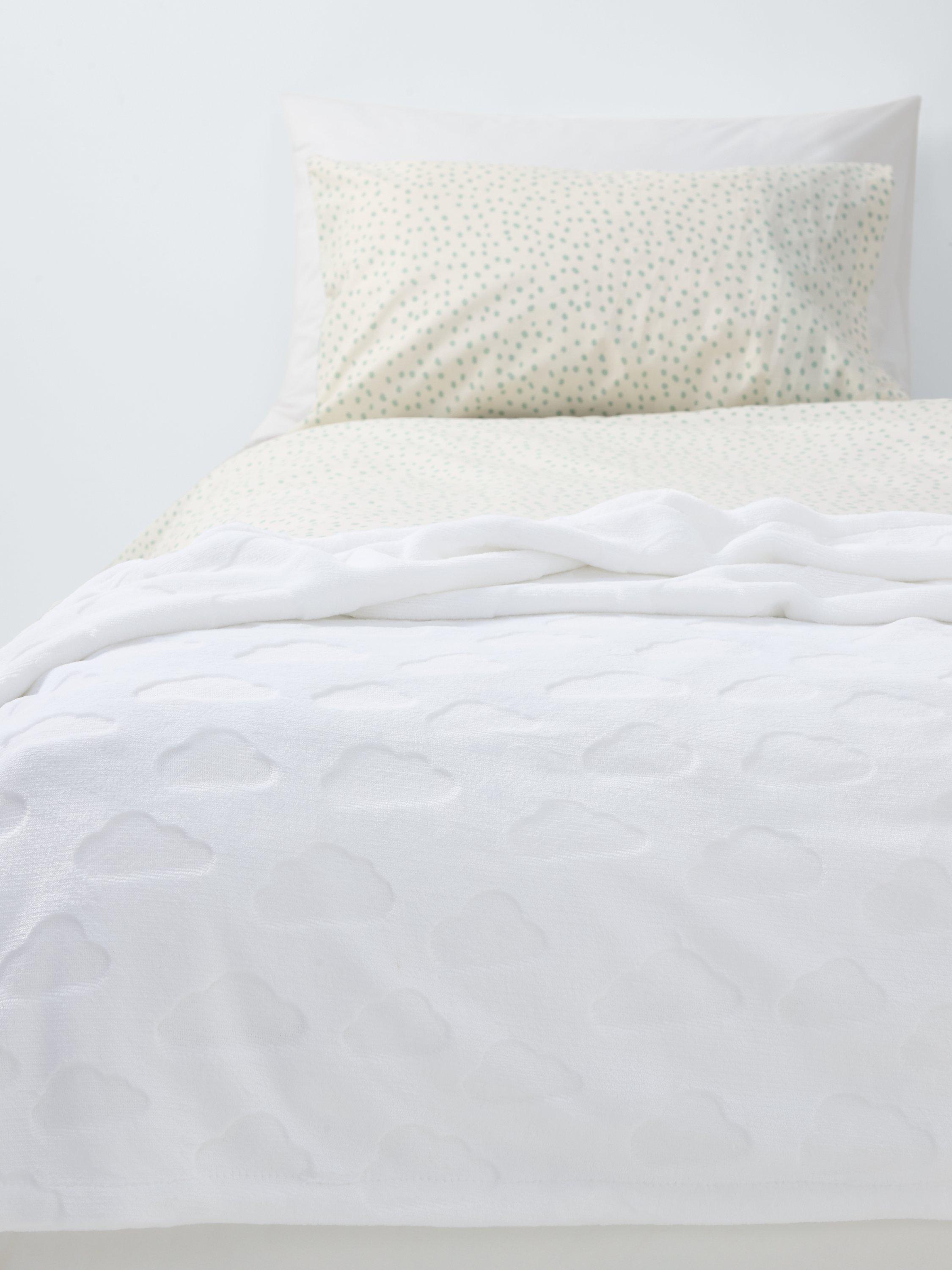 John Lewis plush baby blanket with embossed cloud design, UK version