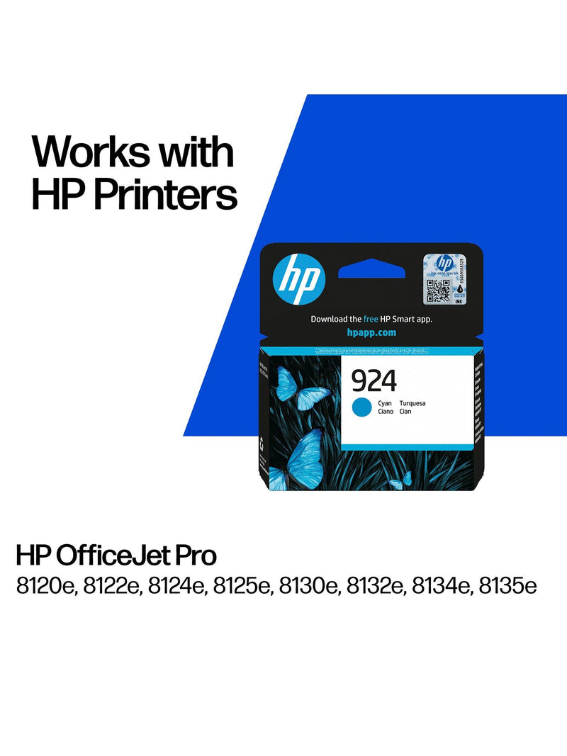 HP 924 cyan original ink cartridge 400 pages - British product