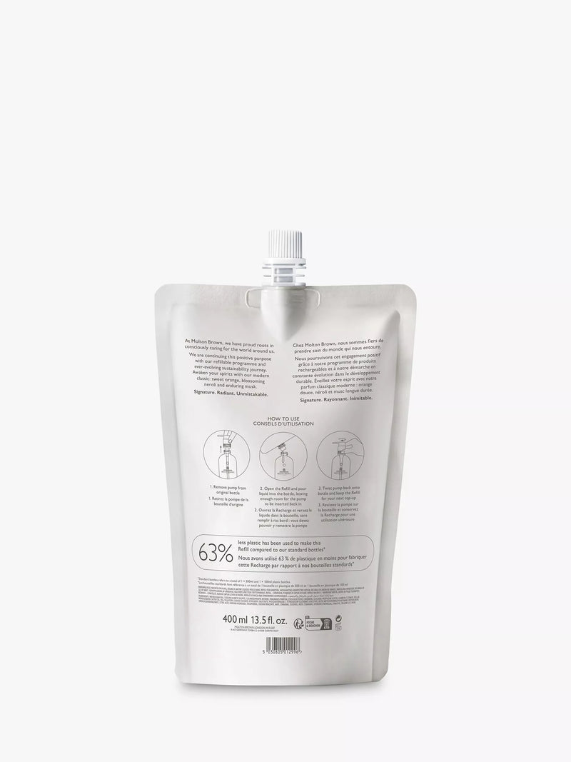 Molton Brown Orange & Bergamot hand wash refill 400ml, imported from the UK