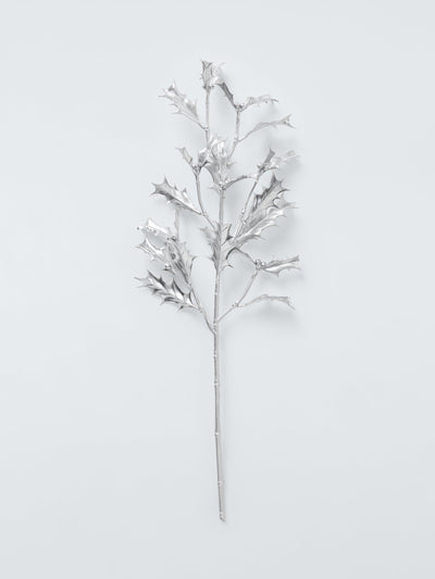 Silver Holly Stem for Festive Decorations