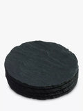 Selbrae House round slate coasters set of 4, 11cm (British brand)