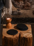 Selbrae House round slate coasters set of 4, 11cm (British brand)