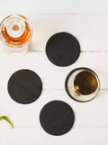Selbrae House round slate coasters set of 4, 11cm (British brand)