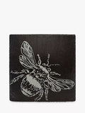 Selbrae House bee square slate coaster natural, imported from the UK