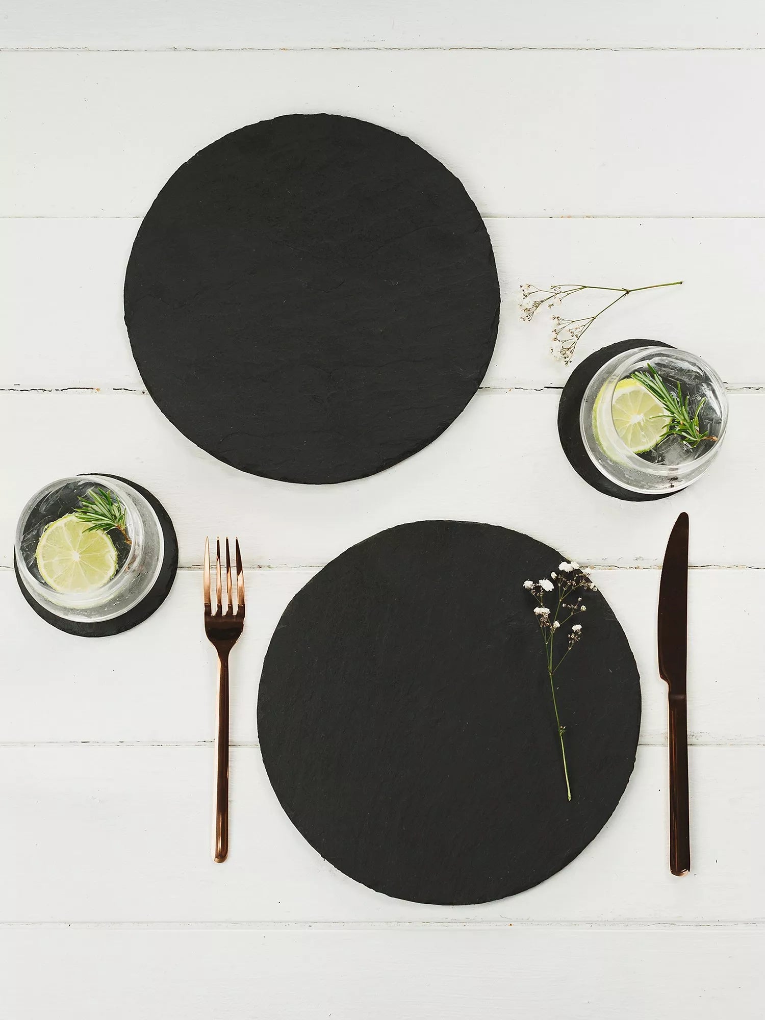 Selbrae House slate placemats set of 2 24cm - British product