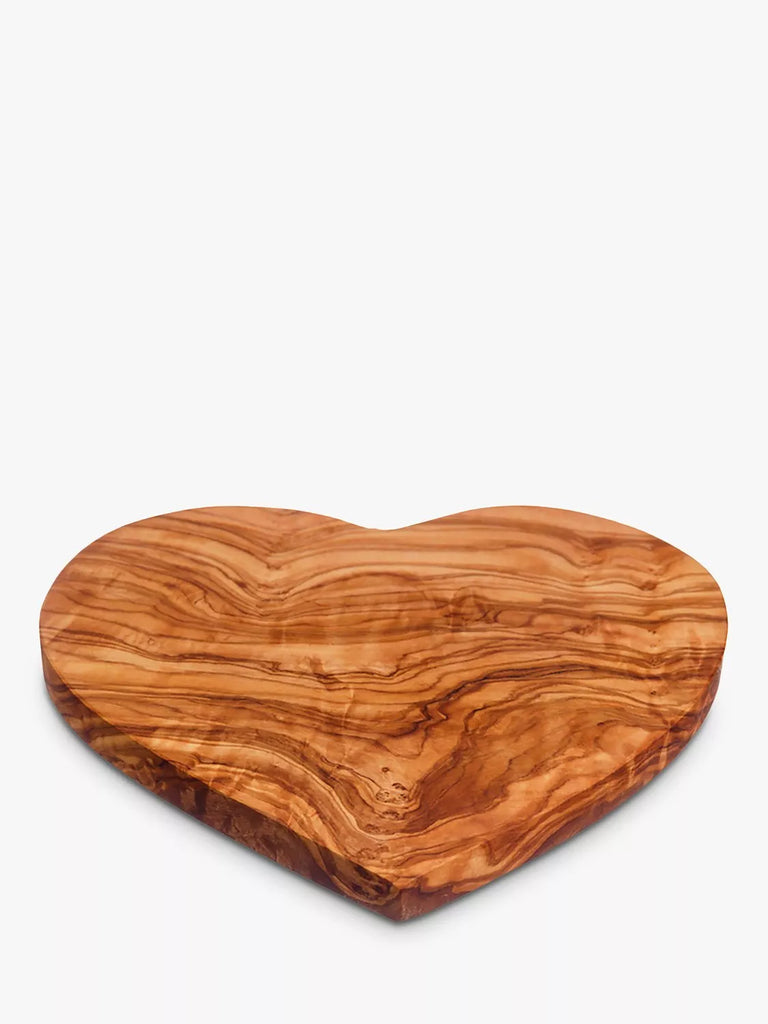 Selbrae House Olive Wood Heart Serve Board, 21cm, Natural