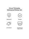 Cricut waterproof sticker set printable vinyl A4, imported from the UK