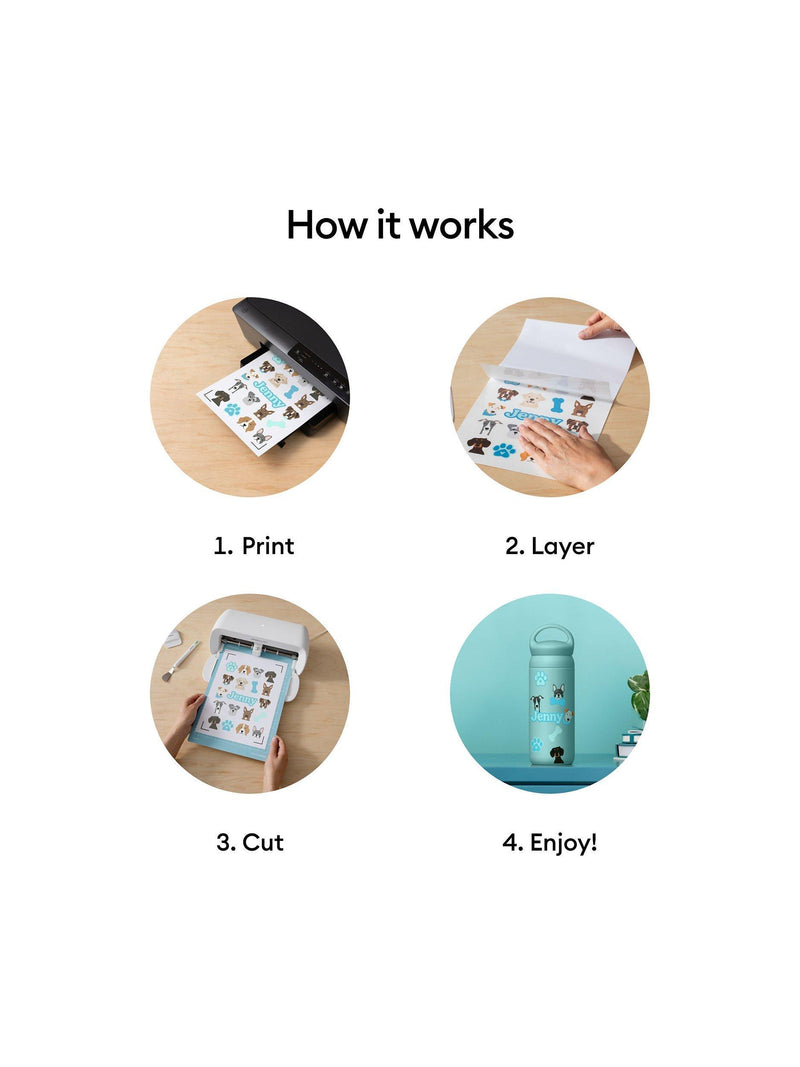 Cricut waterproof sticker set printable vinyl A4, imported from the UK