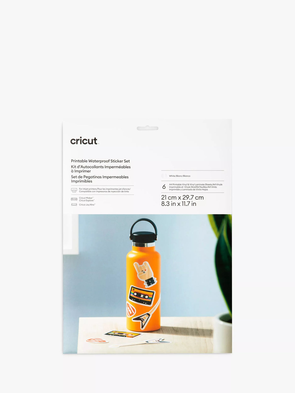 Cricut printable waterproof sticker set A4, imported from the UK
