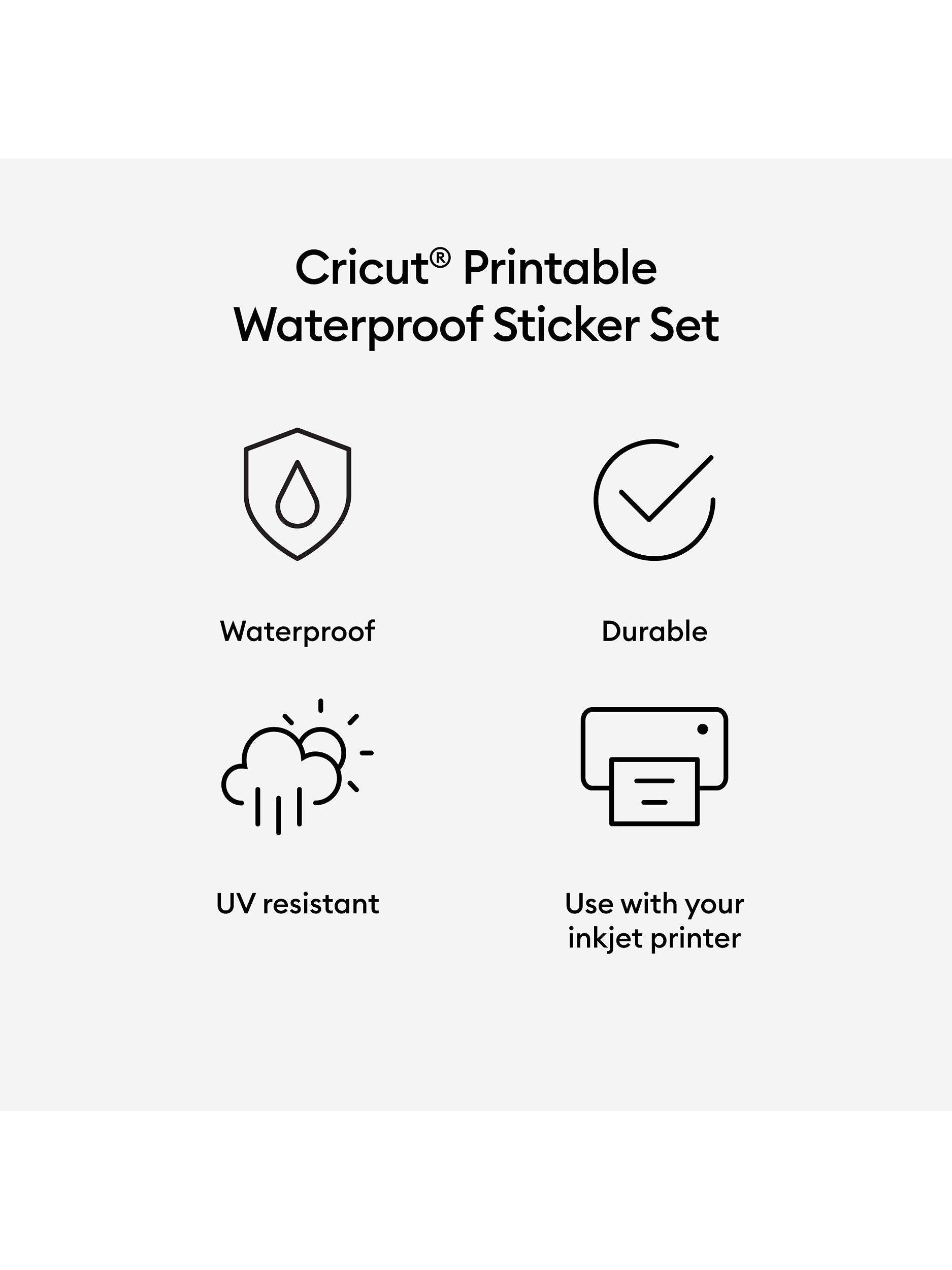 Cricut printable waterproof sticker set A4, imported from the UK