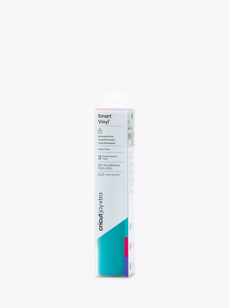 Cricut Smart Vinyl permanent matte vinyl 3 sheets aqua party pink purple - British product