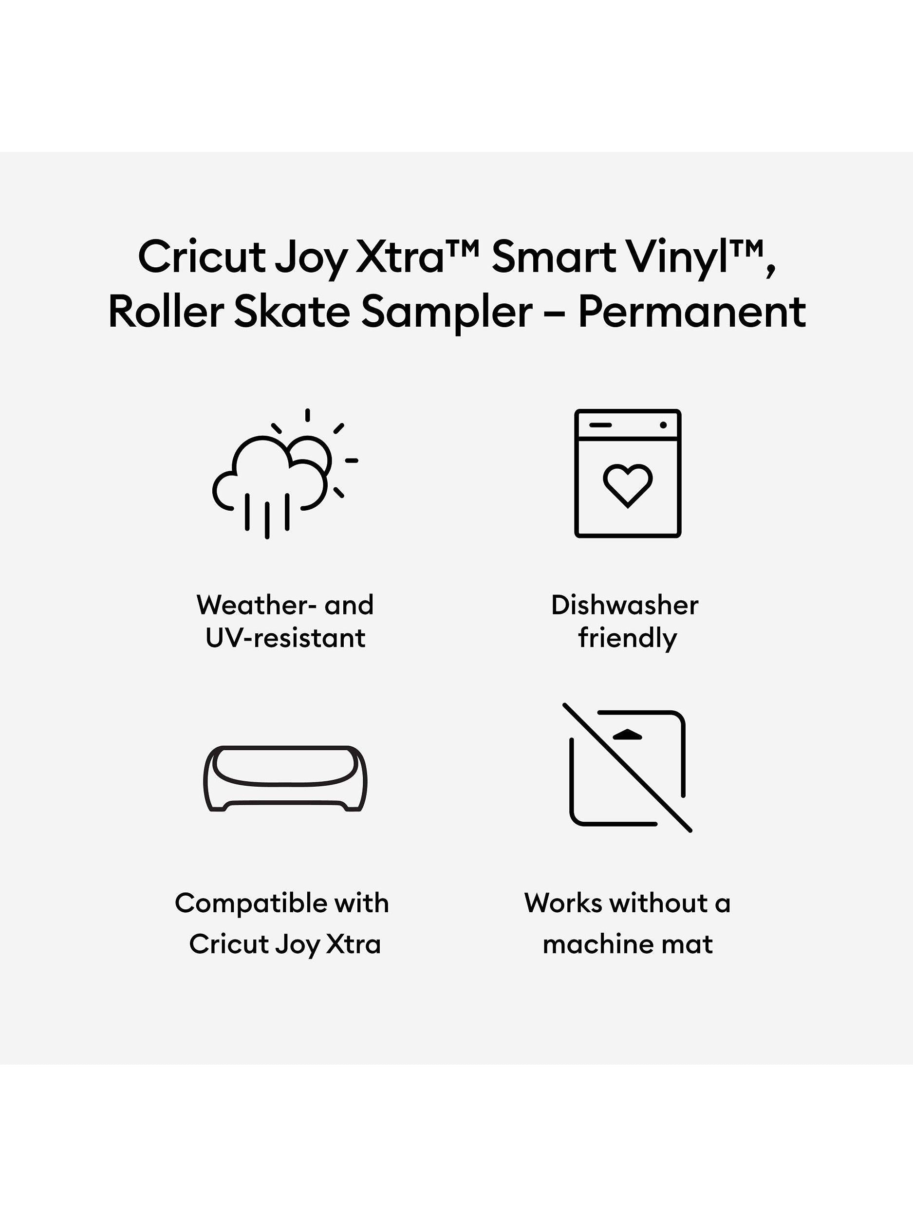 Cricut Smart Vinyl permanent matte vinyl 3 sheets aqua party pink purple - British product