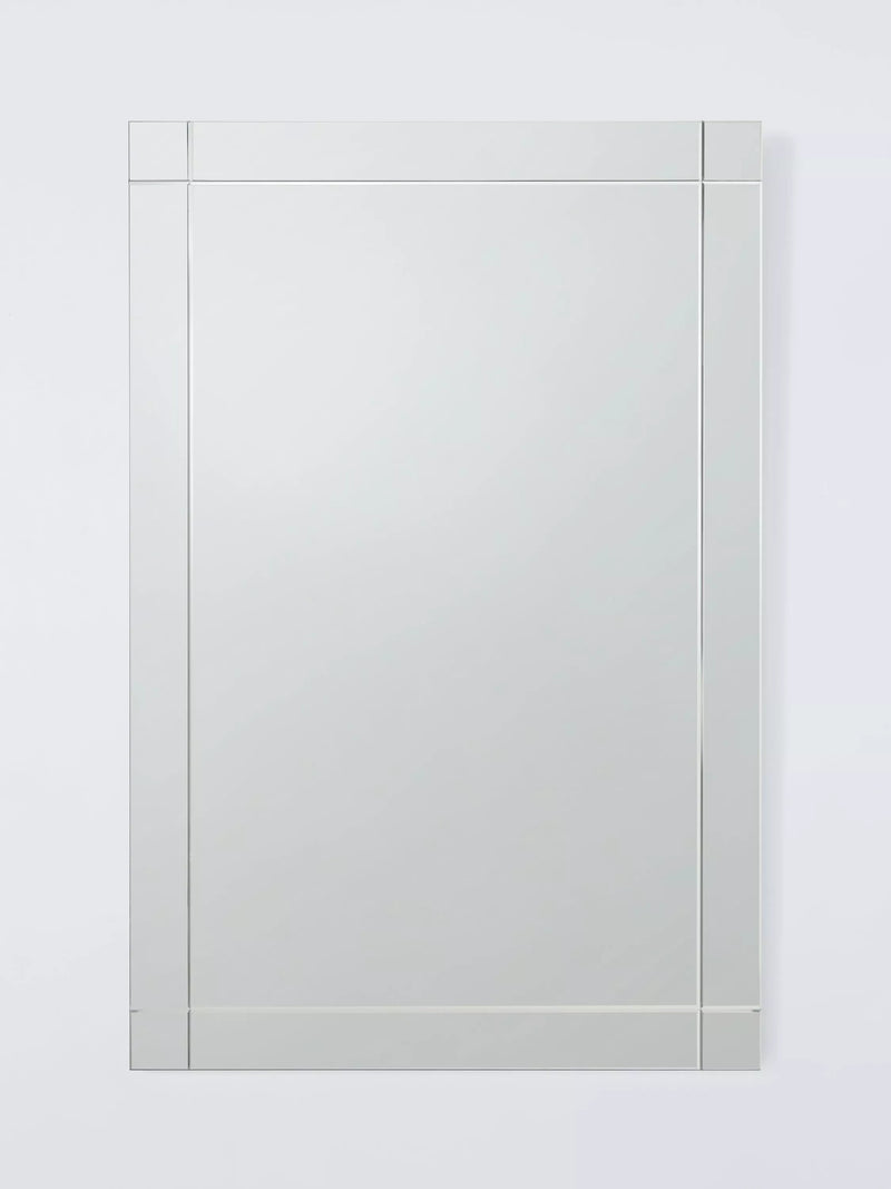 John Lewis wall mirror etched bevelled glass 90x60cm, imported from the UK