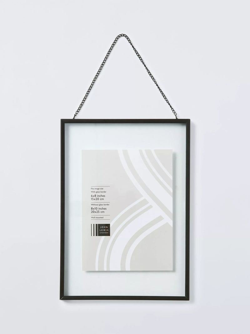 John Lewis metal hanging photo frame A4 black (British brand)