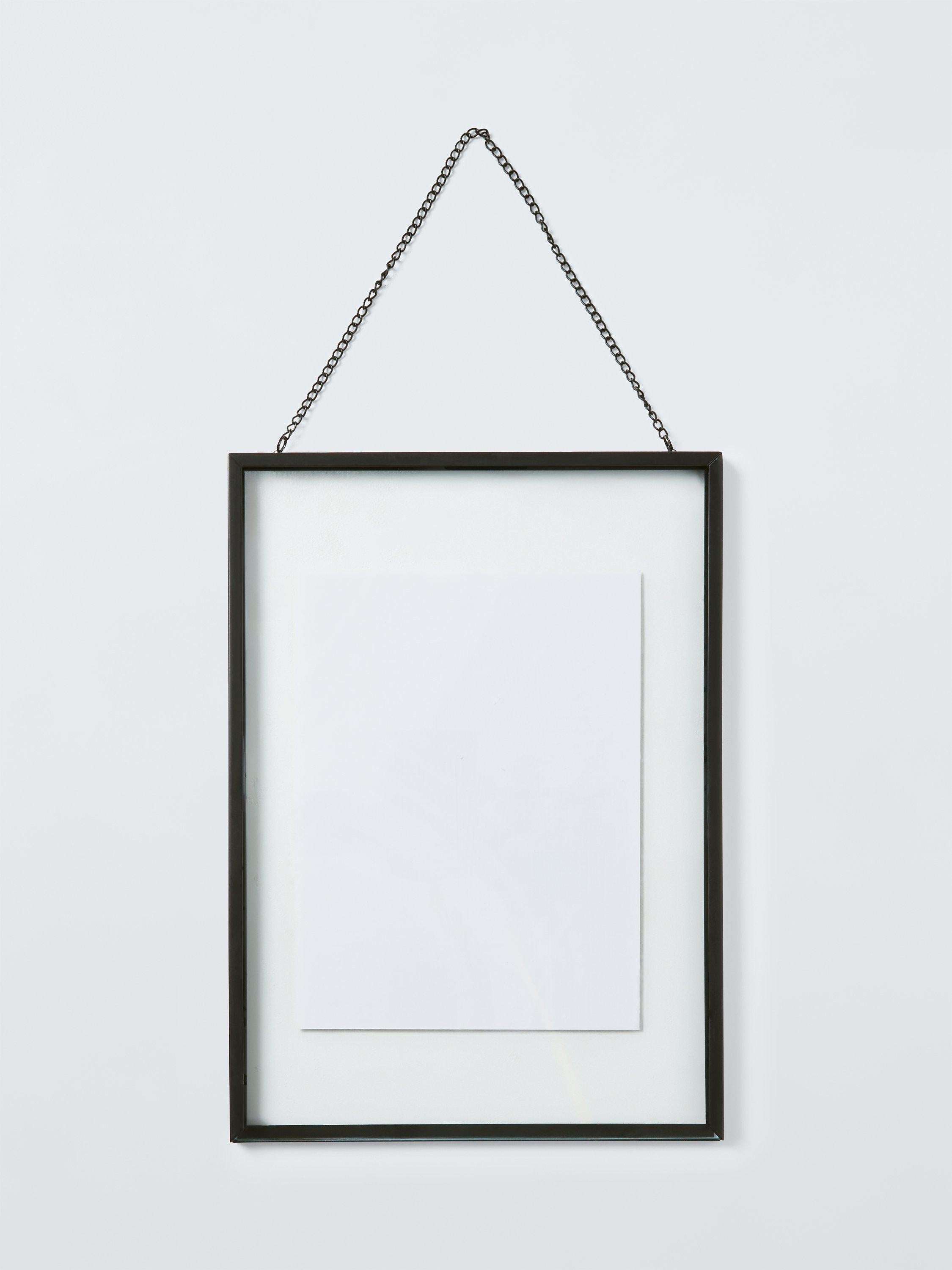 John Lewis metal hanging photo frame A4 black (British brand)