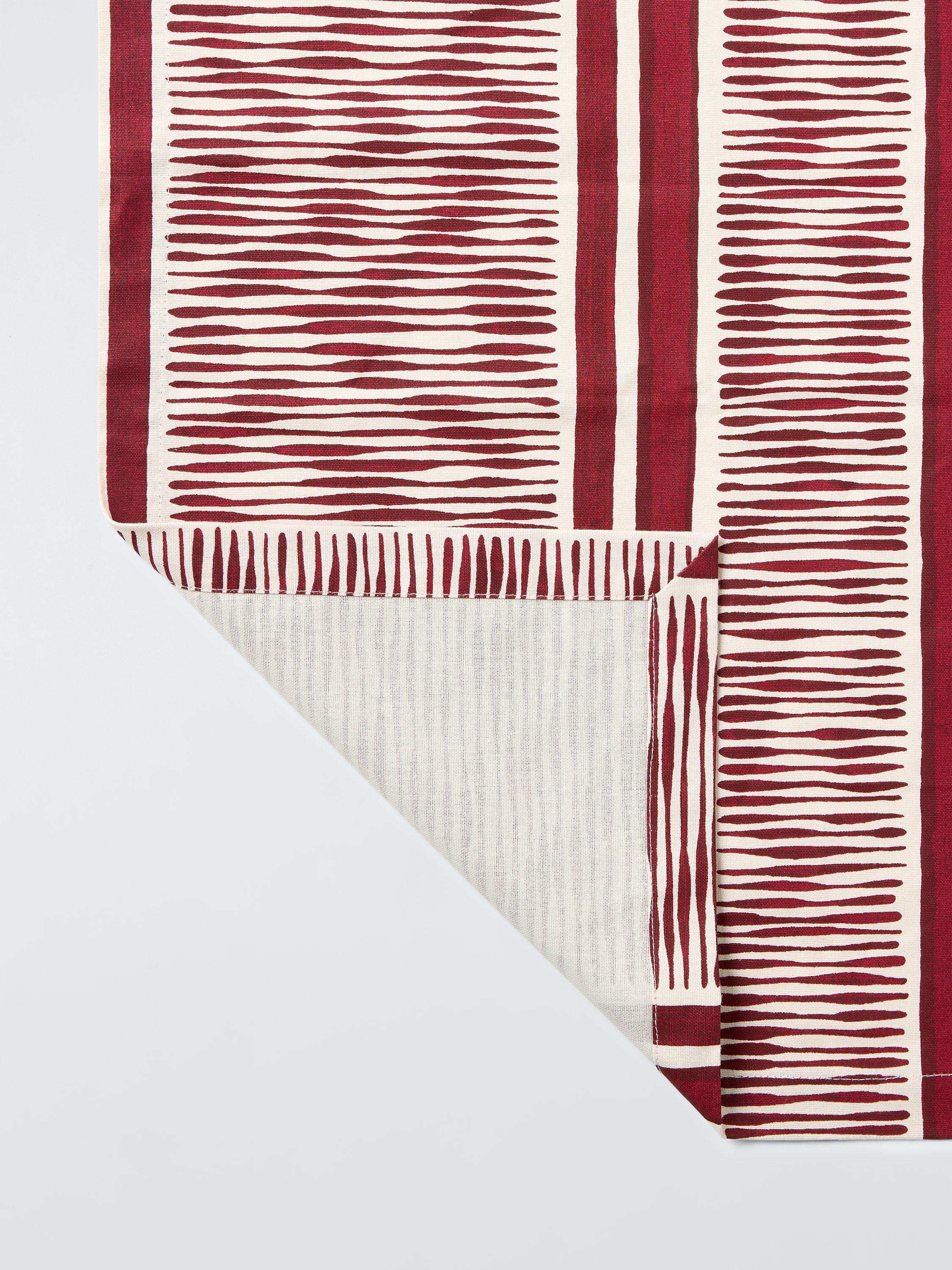 John Lewis X Collagerie ikat stripe table runner red - British product