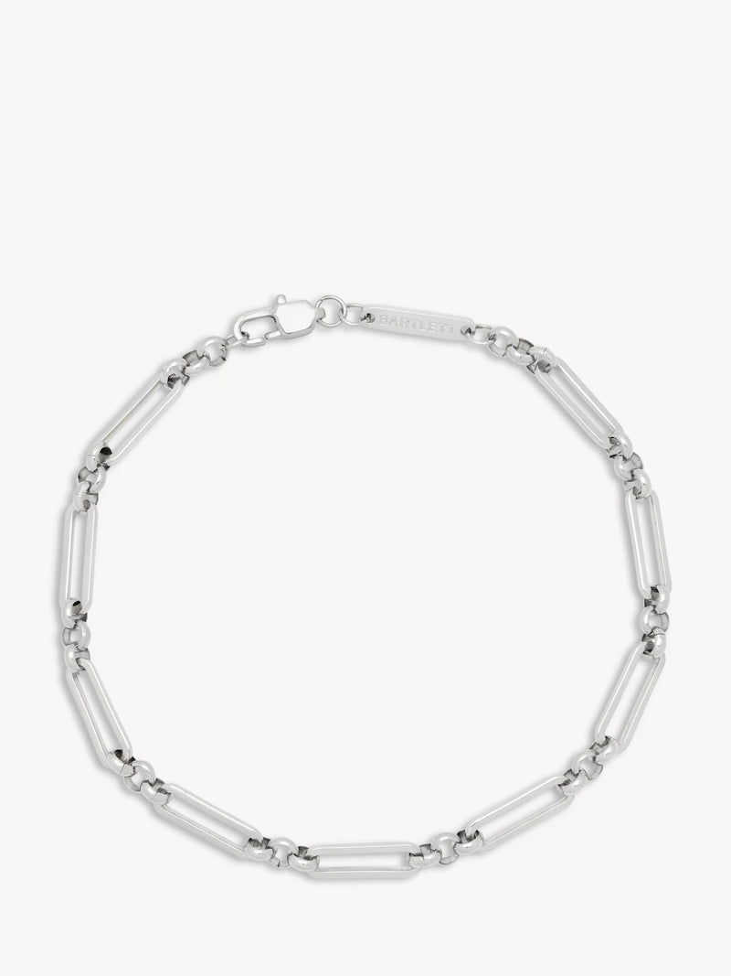 BARTLETT LONDON paperclip chain link bracelet silver, UK version