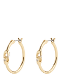 Coach gold hoop earrings sculpted C 19mm - British product