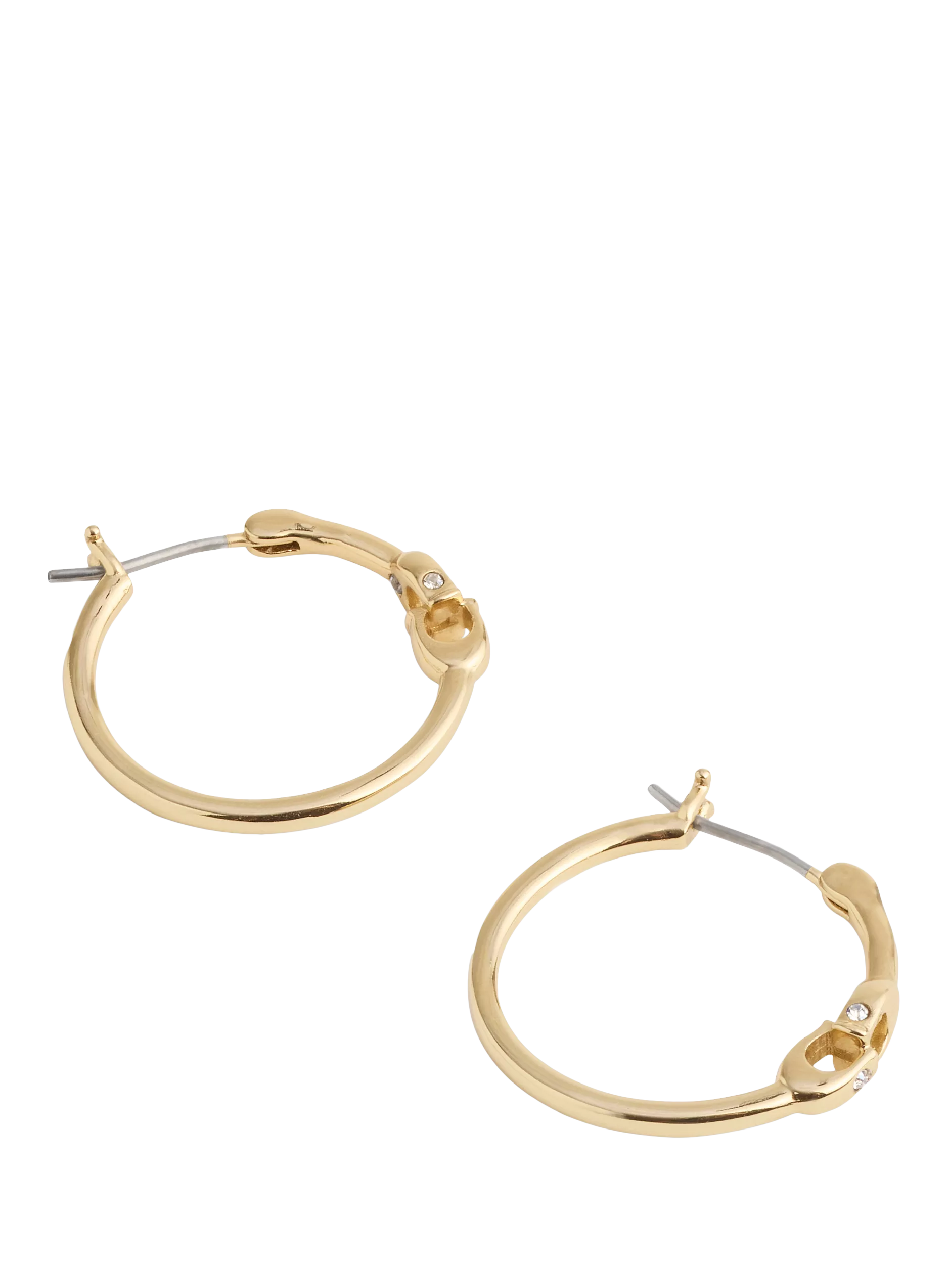 Coach gold hoop earrings sculpted C 19mm - British product