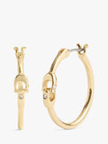 Coach gold hoop earrings sculpted C 19mm - British product
