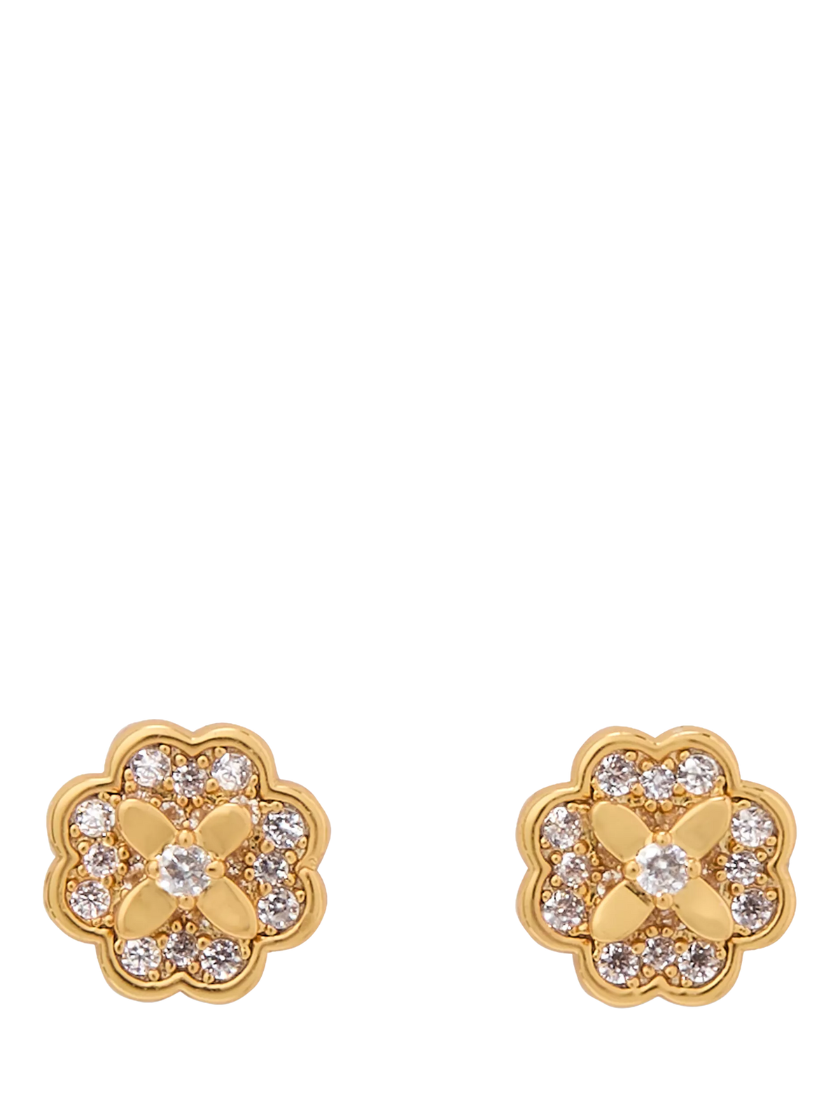 Kate Spade Bloom stud earrings with cubic zirconia, imported from the UK