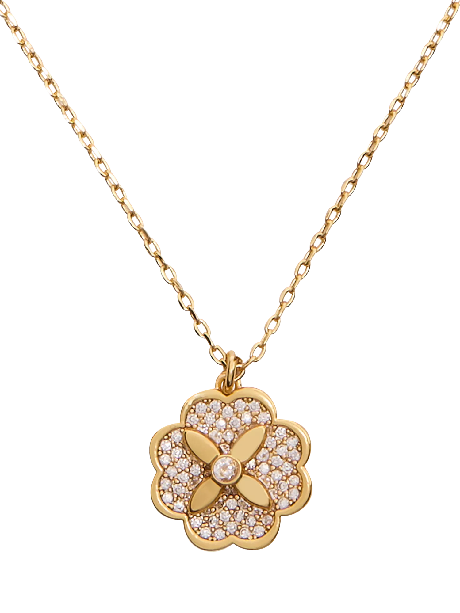 kate spade new york Bloom Cubic Zirconia pendant necklace 40.64cm - British product