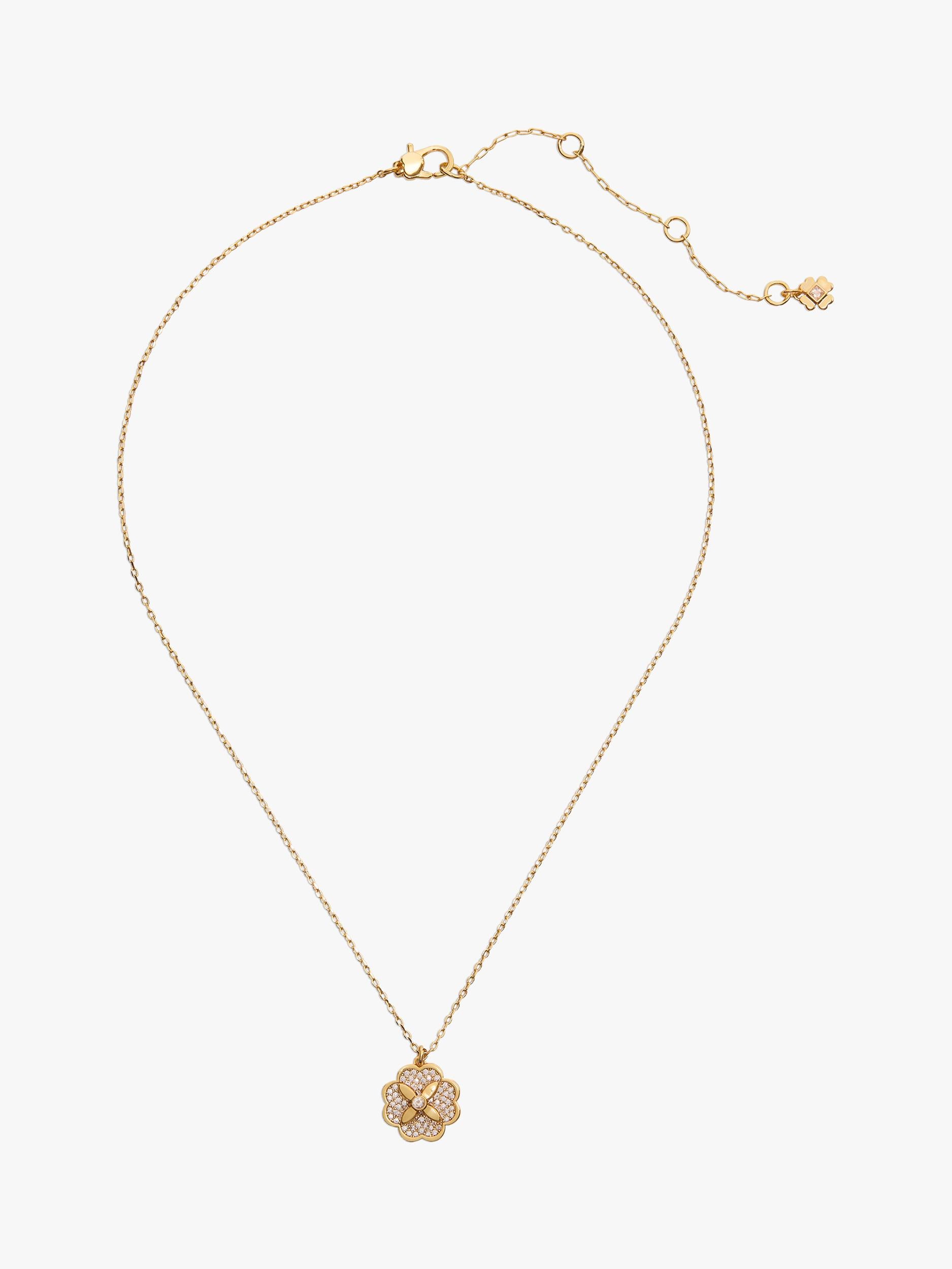 kate spade new york Bloom Cubic Zirconia pendant necklace 40.64cm - British product