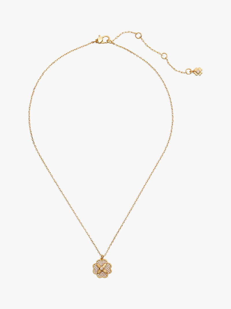 kate spade new york Bloom Cubic Zirconia pendant necklace 40.64cm - British product
