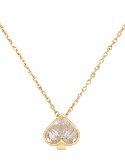 John Lewis kate spade new york Mini Cubic Zirconia Spade Pendant Necklace- Buy online at McGrocer