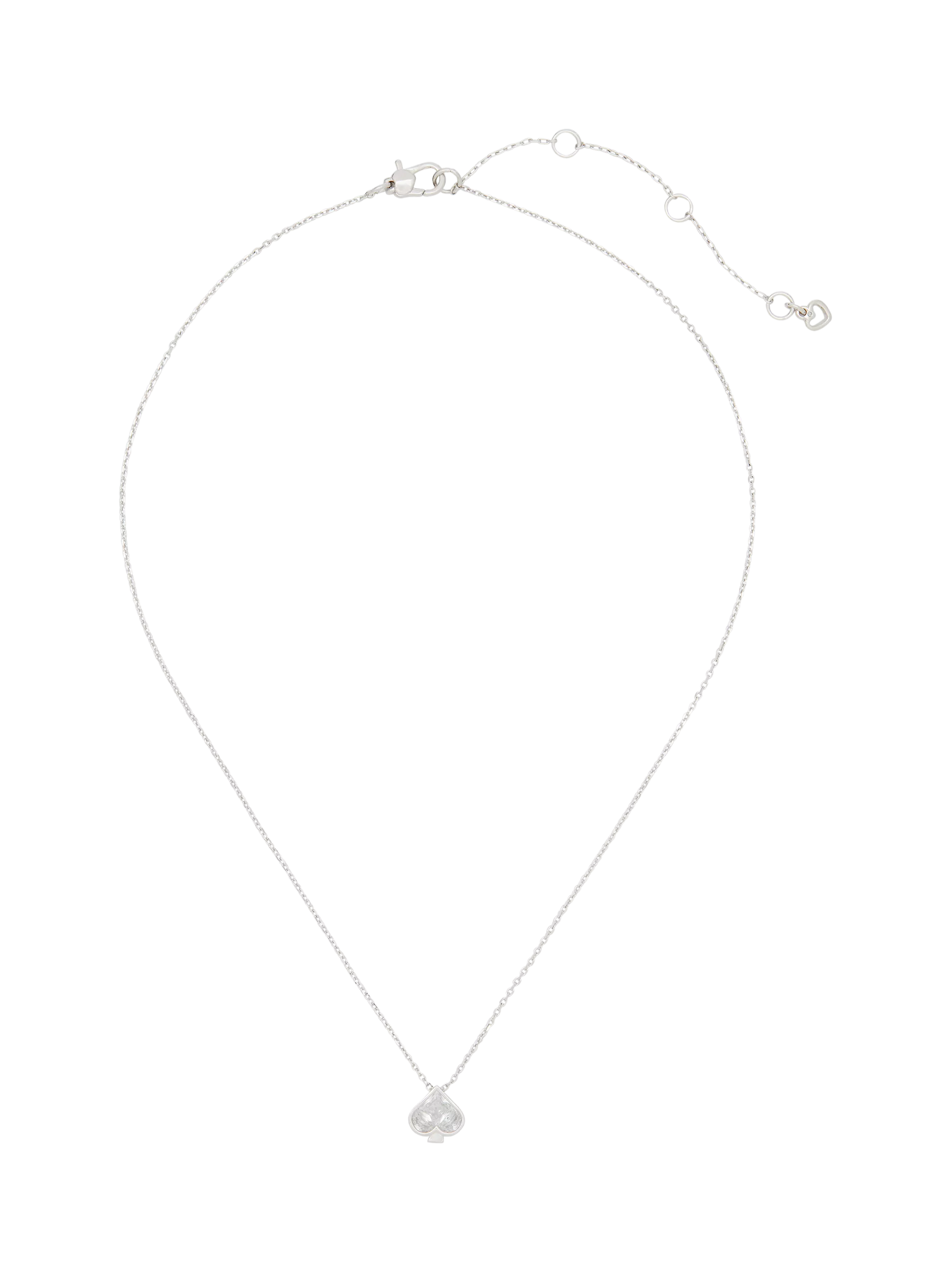Kate Spade New York mini cubic zirconia spade pendant necklace gold-tone brass (British brand)