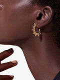 Rachel Jackson London gold hoop earrings Art Deco - British product