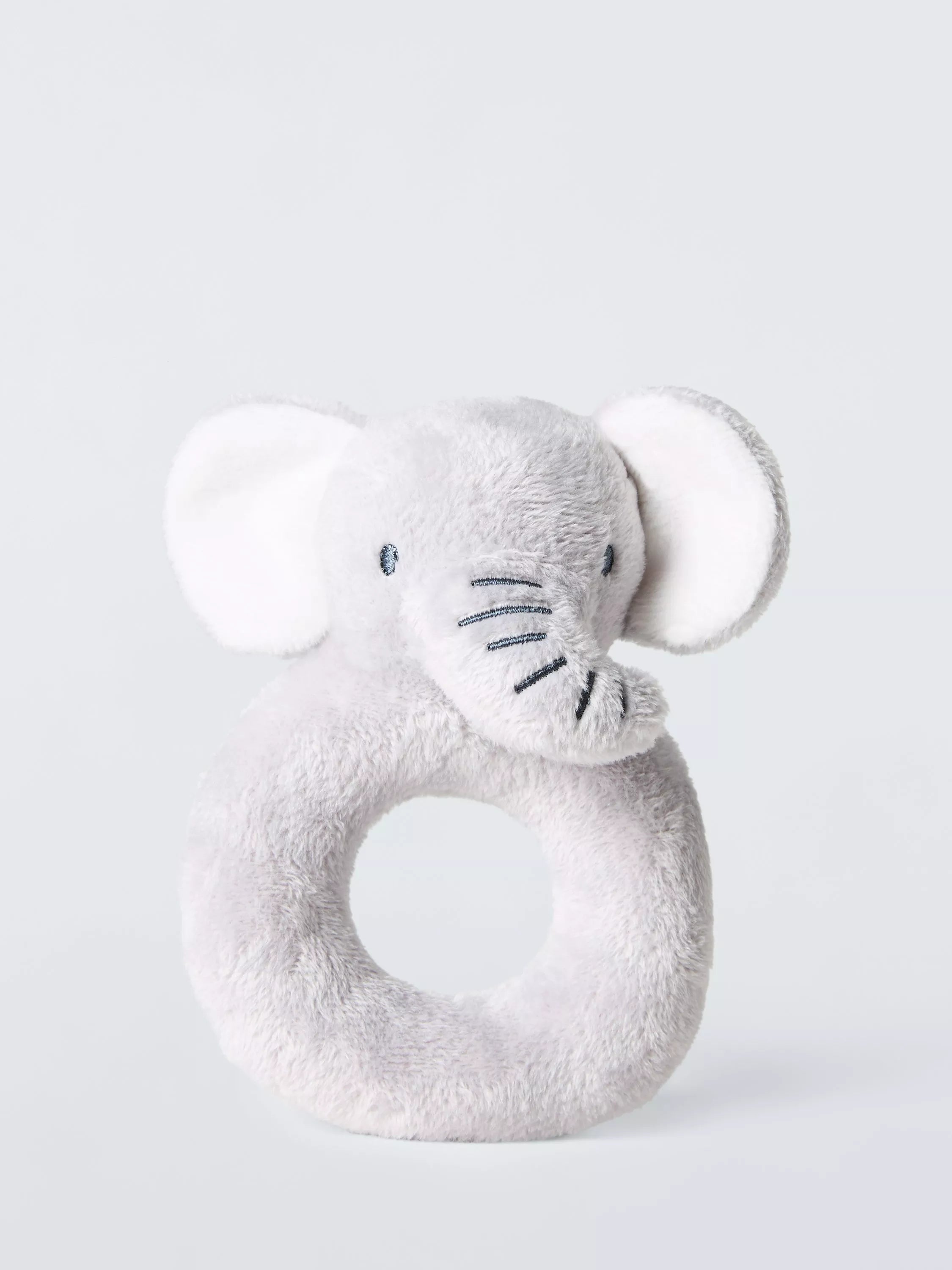 John Lewis baby elephant ring rattle soft toy - British product