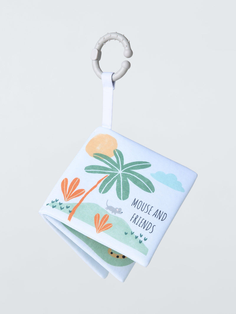 John Lewis jungle soft sensory book with teether ring, UK version