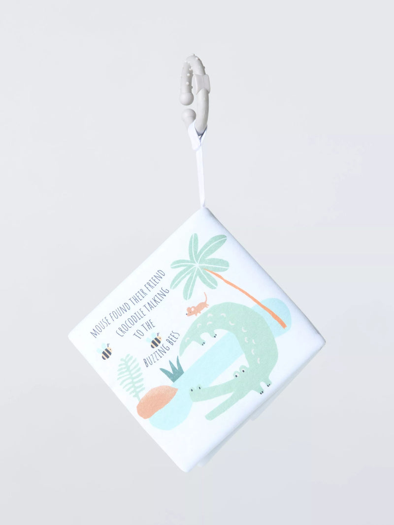 John Lewis jungle soft sensory book with teether ring, UK version
