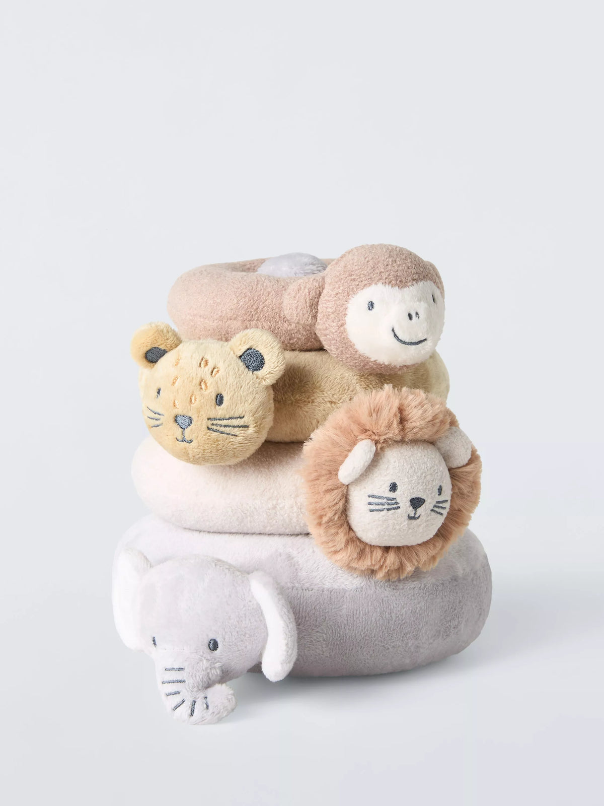 John Lewis baby jungle animal soft stacker toy, UK version
