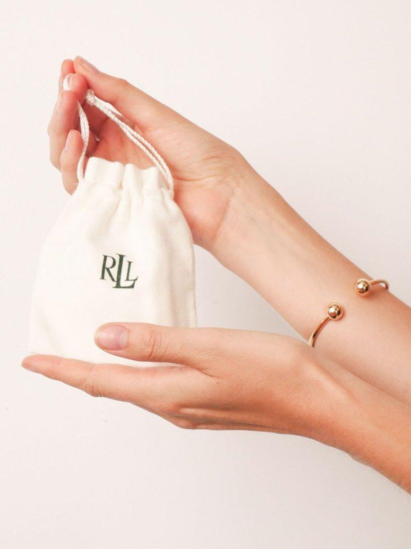 Ralph Lauren faux pearl cubic zirconia drop earrings gold (British brand)
