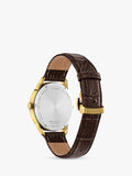 Citizen Eco-Drive chronograph watch 44mm brown leather strap (British brand)